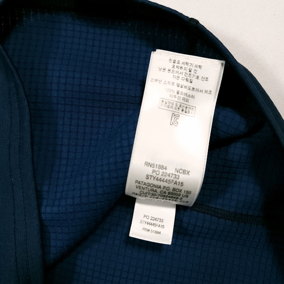 Patagonia Capilene Base Layer Midweight 1/4 Zip Mens M Polartec Blue Great Cond - Picture 10 of 14